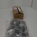 Decobasics Free Swinging 3/8" Inset Cabinet Hinges Black (50 Pack /25 Pair) for Kitchen Cabinet Doors -Come with Upgraded Matching Screw & Quiet Soft Close Bumper