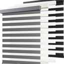 AOSKY Cordless Zebra Blinds for Indoor Windows, 35" W x 84" H, Grey