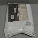 Diraysid 100% Blackout Curtains White Linen Curtains for Bedroom Grommet Thermal Insulated Room Darkening Drapes (2 Panels, W52 x L63 Inch)