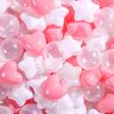 Ball Pit Balls Pack of 200  - Star and Round Set BPA Free Phthalate Free Non-Toxic Crush Proof Play Balls Soft Plastic Balls for Toddlers Baby Kids Birthday Pool Tent Party