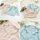 Curipeer Little Girls Cardigan Sweater Buttons Long Sleeve Toddler Knitted Jacket 2-8Y (Beige, S)