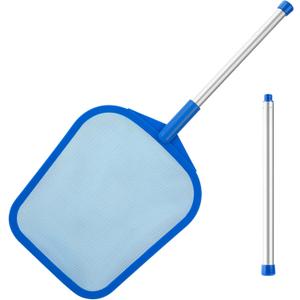 Tavaleu Pool Skimmer, Hot Tub Skimmer Spa Net with Pole, 26'', Ultra Fine Mesh Skimmer Rake, Swimming Pool Leaf Skimmer Net with Aluminum Pole, Spa Hot Tub Skimmer for Fast Cleaning, Leaves, Debris