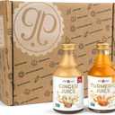 The Ginger People Ginger & Turmeric Juice Set | Digestion + Anti-Inflammatory | 8 Fl Oz (Pack of 2)