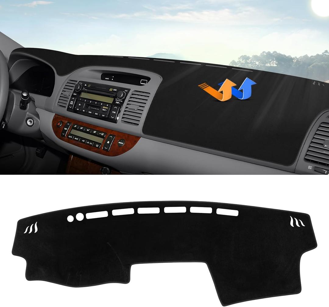 Autorder Dashboard Cover Mat for 2000-2006 Toyota Camry Accessories Dash Cover Upgrade Velvet Dash Mat Sunshade Glare UV Rays Protector