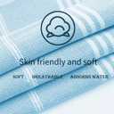 1pcs Large Turkish Cotton Poncho Towel Surf Poncho Changing Robe with Hood and Front Pocket Absorbent Wearable Towel Hooded Beach Towel for Adult Man Women Beach Pool and swim (Emerald Blue, Large)