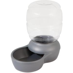 Petmate Replendish Gravity Waterer with Microban for Cats and Dogs, 4 Gallons,Silver, Made in USA