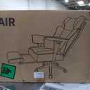 BIG  AND TALL OFFICE CHAIR ERGONOMIC LEATHER RECLINER CHAIR WITH FOOTREST, HIGH-BACK COMFY EXECUTIVE CHAIR, ORANGE, MODEL:AJCH001
