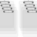 A4 Plastic Clipboard Set of 8, 8.5 x 11 Clear Colored Clip Boards with Low Profile Clip, Letter Size for Classroom, Teacher, Students, School & Office Supplies