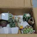 Oairse Mini Artificial Cactus Plants in Ceramic Pots 6 Pcs Potted Faux Succulents in Pots Fake Potted Plants Cactus Decor Small Artificial Plant for Home Decor Indoor Office Desk Tabletop Shelf (White)