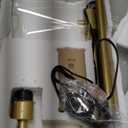 【Upgraded】Dimmable Gold Floor Lamp for Living Room with Clear Glass Lampshade, Glass Modern Floor Lamp with 900LM Edison Bulb Included, Standing Tall Lamp for Bedroom, Office, Reading Room, Corner