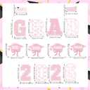 Bucherry 14 Pcs Graduation Yard Signs 2026 Decorations Outdoor Large Pink Bow Congrats Grad Lawn Signs with Stakes Class of 2026 Graduation Garden Party Supplies Photo Backdrop Prop College Decor