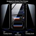 Metal Titanium Frame Privacy Case for iPhone 17 Pro Max, Privacy Screen Protector, Magnetic Adsorption with Safety Buckle Lock, Double Side Tempered Glass, Clear Back Anti Peep Full Body Case Cover