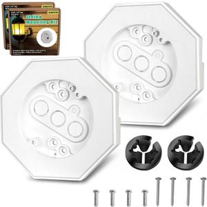 Vinyl Siding Mounting Blocks Kit,Siding Mounting Block with Built-in Electrical Box Vertical Siding Lamp Mounting Plate for 1/2 inch Lap Siding (White — 2Pcs, 1/2 inch Lap Siding)