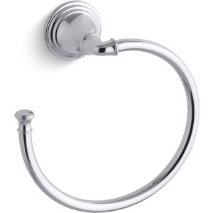 KOHLER K-10557-CP Devonshire Bathroom Towel Ring, Sleek Design, Quick Install, Tools Included, Polished Chrome