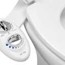 LUXE Bidet NEO 185 - Dual Nozzle, Self-Cleaning, Non-Electric Bidet Attachment for Toilet Seat, Adjustable Water Pressure, Rear & Feminine Wash (Blue)