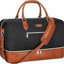 ITIEZY Weekender Overnight Bag for Women - Large Travel Duffel Bag with Shoe Compartment, Gym Duffel Bag Hospital Bag Carry On Tote Bags for Airplanes with Crossbody Bag Toiletry Bag 3Pcs Set