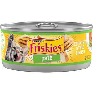 Purina Friskies Wet Cat Food Pate, Country Style Dinner - (Pack of 24) 5.5 oz. Cans