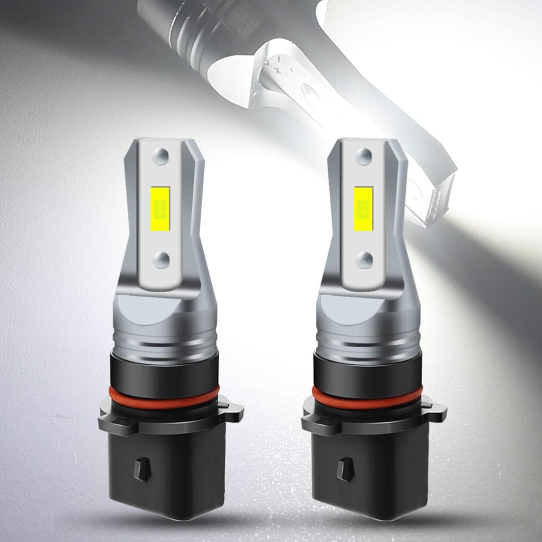 AC/DC 9-36V P13W LED Fog Light Bulb White,3800LM Super Bright 2x45mil 5730 Chips 12277 SH23W LED Bulbs for Cars Trucks,Non-Polarity.2-Packs.