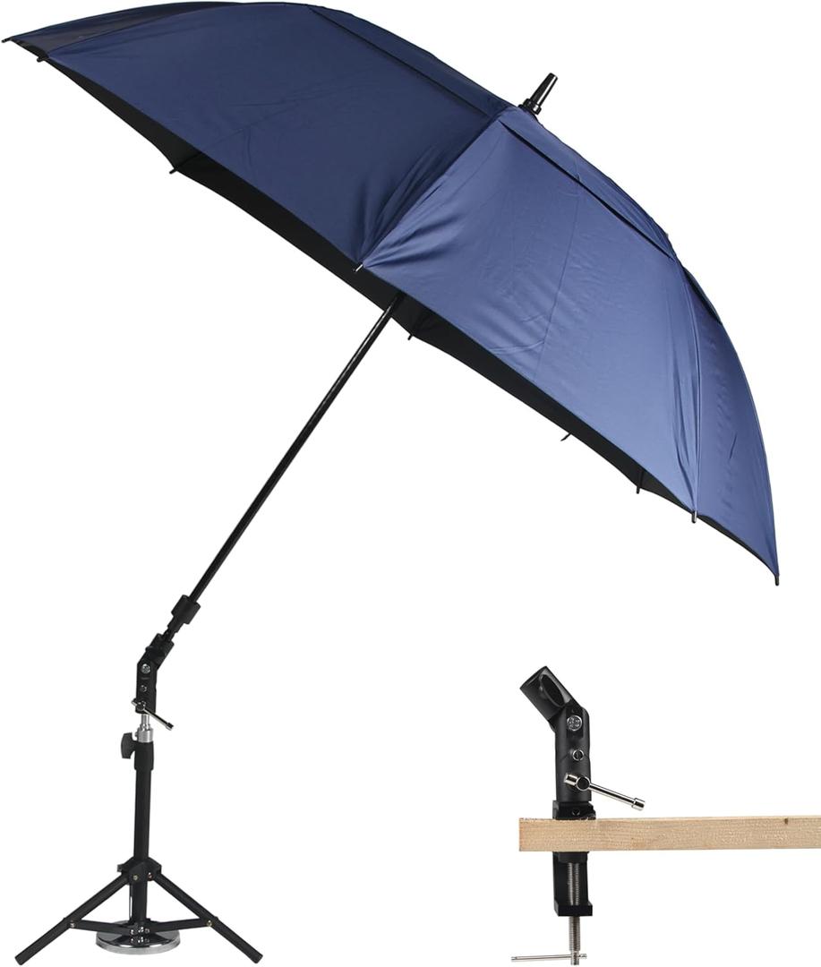 HVAC Umbrella With Magnetic Base Kit,Faultless Outdoor Umbrella With Base,Keep Cool and Dry,Universal C-Clamp can Secure the Shade Umbrella to a Variety of Non-magnetic Surfaces(60" BLUE) HVAC Umbrella With Magnetic Base Kit,Faultless Outdoor Umbrella With Base,Keep Cool and Dry,Universal C-Clamp can Secure the Shade Umbrella to a Variety of Non-magnetic Surfaces(60" BLUE)