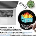 Upgrade Mouse Pad with Wrist Rest, Dumpster on Fire Ergonomic Gaming Gel Mouse Pad with Wrist Support, Cute Computer Mousepad for Desk Home Office Laptop, Pain Relief, Non-Slip PU Base