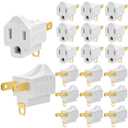 ZEAYEA 20 Pack 3 Prong to 2 Prong Adapter, Polarized Grounding Converter, Grounding Outlet Adapter for Wall Outlet Plugs Household Appliances