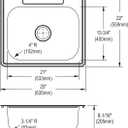Elkay Drop-In Sink, 3 Hole, 21" x 15-3/4", Elite Satin DSE125223-1 Each