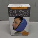 LotFancy Face Ice Pack Wrap for TMJ, Wisdom Teeth, with 4 Reusable Hot Cold Therapy Gel Packs, Pain Relief for Head, Oral and Facial Surgery, Dental Implants, Blue