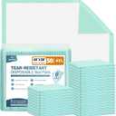BIGGMED Tear-Resistant Disposable Bed Pads 48" x 36" 50 Count Underpads Extra Large Incontinence Bed Pads Heavy Duty Absorbency Chux Pads Pee Pads for Adult Elderly Puppy Pads for Training