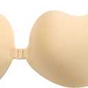 SAMFLAG Sticky Bra Backless Backless Strapless Bra Push Up for Nipple Cover Suitable for Daily, Party, Weddings Dress wear Size C