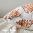 FUTEI Fall Pumpkins Throw Pillow Covers 18x18 Inch Set of 2,Soft Faux Cashmere Cushion Case for Autumn Thanksgiving Holiday Home Decorations (Whiteburnt Orange Pumpkins)