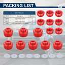 7-141 Body and Cab Mount Bushing Kit for 1999-2014 Chevy Silverado & GMC Sierra 1500/2500 2WD/4WD Body Cab Mounts with Mount Cushion Bolts 1999-2004 Replaces# 11516868 15704260 (Red)