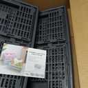 HUUSMOT 2-Pack Collapsible Plastic Storage Baskets, Dark Grey, 19"x13"x9"