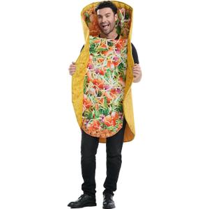 Seasons Taco Costume for Adults, Mexican Food Halloween Costumes for Men and Women, One Size