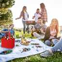 PATIKIL 6 Bottle Wine Carrier Tote with Divider, 2 Pack Wine Bottle Carrier Gift Bag, Reusable Felt Grocery Bag, Red