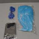 PLULON Light Blue Bob Wig with Heart Sunglasses and Hair Cap, Colorful Short Bob Wigs Synthetic Party Wigs Funny Cosplay Hairpieces for Women Men Daily Bachelorette Halloween Costume Party Decorations