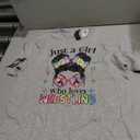 Just A Girl Who Loves Wrestling Wrestler Wrestle T-Shirt (Gray, L)