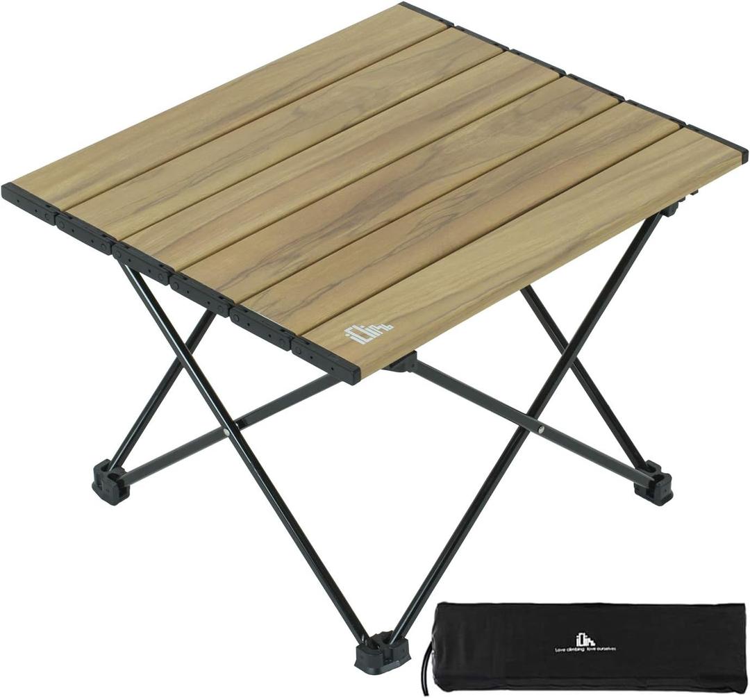 Ultralight Compact Camping Folding Table with Carry Bag (Nature- S)