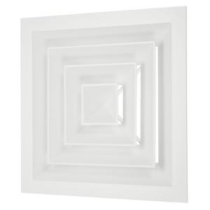PATIKIL 9" x 9" Square Ceiling Diffuser, Aluminum Square Vent Cover HVAC Ceiling Diffuser for HVAC System Horizontal Flow Duct Industrial Home Office, White, 12" x 12" Ducting Opening Size