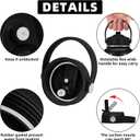 Straw Lid for Hydro Flask Wide Mouth,2PACK Lids with Straw for Hydroflask 12 16 18 20 32 40 oz Wide Mouth,Leak-Proof Drinking Cap with Flexible Handle,Top Sport Bottle Lids with Lid Brush (Black+Red)