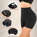 JOYSHAPER Womens Padded Underwear Butt Lifter Panties Shapewear Tummy Control High Waist Hip Pads Enhancer Shorts (Black, XL)