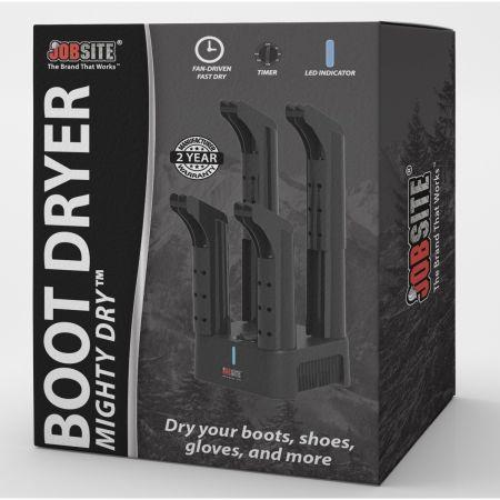 JobSite Boot Dryer - Mighty Dry with Heat Blower Fan - Fast Glove & Shoe Dryer - Helps Reduce Odor