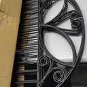 Decorative Garden Metal Fence 10 Pack with Gate, 32 in (H) x 24 ft (L) No Dig Dog Animal Barrier for Yard, Garden, Patio, Flower Bed