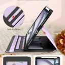 for iPad Air 11 inch Case M3 2025/M2 2024 - Air 5th/4th Generation Case 10.9'' for Women Girls Cute Embroidered Folio Stand Cover with Pencil Holder & Card Slot Kawaii Butterfly Design Cases