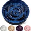 vancasso Slow Feeder Dog Bowl, 3 Cups Ceramic Slow Feeder for Large Breed, Puzzle Maze Dog Food Bowl for Fast Eater, Blue