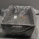 Onlytak Large Wicker Storage Basket, Metal Frame, Set of 2, Washable Waterproof, 15" x 10.3" x 5.2", Grey Color, Woven Basket for Pantry, Toilet, Bathroom, Bedroom, Patio