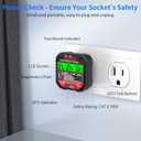 Outlet Tester Electrical GFCI Receptacle Detector, 90-250V Ground Fault Receptacle Tester & Circuit Analyzer, Circuit Polarity Voltage Detector, Plug Tester Breaker Finder (HT107B)