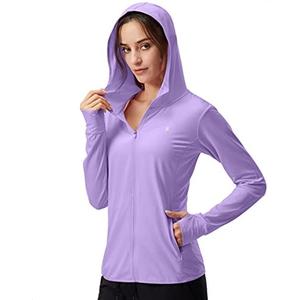 Soothfeel Women's UPF 50+ Sun Protection Hoodie Jacket Lightweight Long Sleeve Sun Shirt for Women with Pocket Hiking Outdoor 3XL