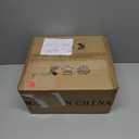 Schoolhouse Light Fixture Gold, 9" Modern Mid Century Semi Flush Mount Ceiling Light with Opal Milk Glass Shade for Bedroom, Kitchen, Dining Room, Bathroom, Hallway, Stairway, Entryway