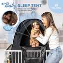 Baby Sleep Tent Breathable Blackout Cover for Pack N Play, Crib Cover & Travel Sleep Pod, Easy pop up Setup for Toddlers and Babies Easy and Ready | Breatheable, Easy Setup
