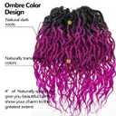 Faux Locs Crochet Hair For Black Women Soft Locs 24 Inch Goddess Crochet Hair Curly Ends Dreadlocks Boho Style Synthetic Braiding Hair Extensions (24 Inch, 6 Packs,1b/Purple)